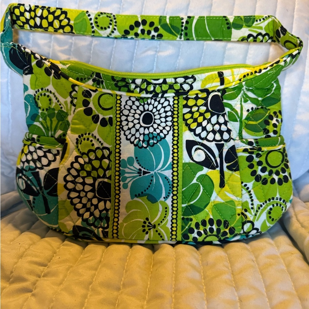 Vera Bradley Small Limes Up Purse with side pockets